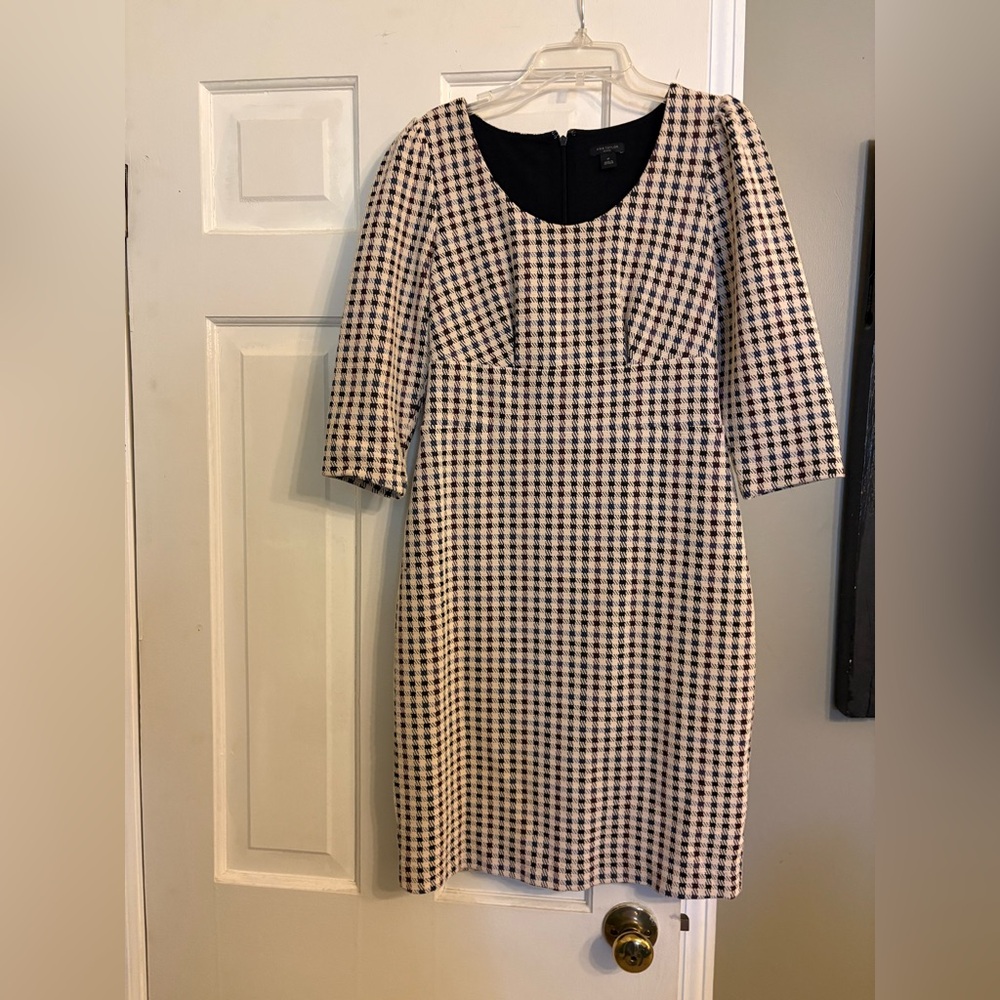 Houndstooth Anne Taylor dress.